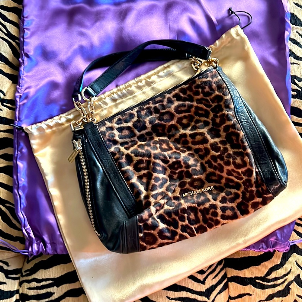 Michael Kors leopard print shoulder bag